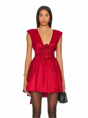 NWT Rose Mini Dress in Red